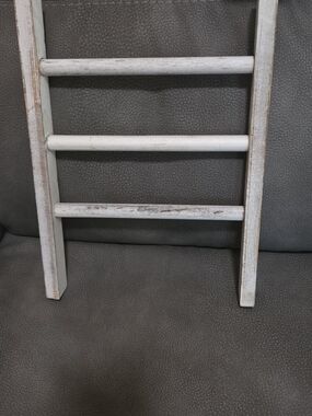 Distressed White Wooden Display Ladder - Home Accents Decor